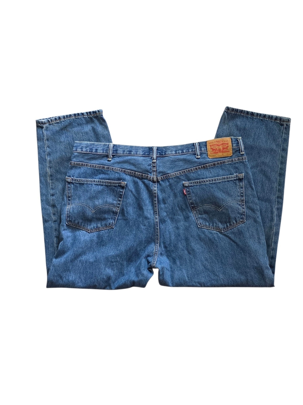 Levi's 550 46 x 30 Relaxed Fit Tapered Leg Medium Wash Denim Blue Jeans